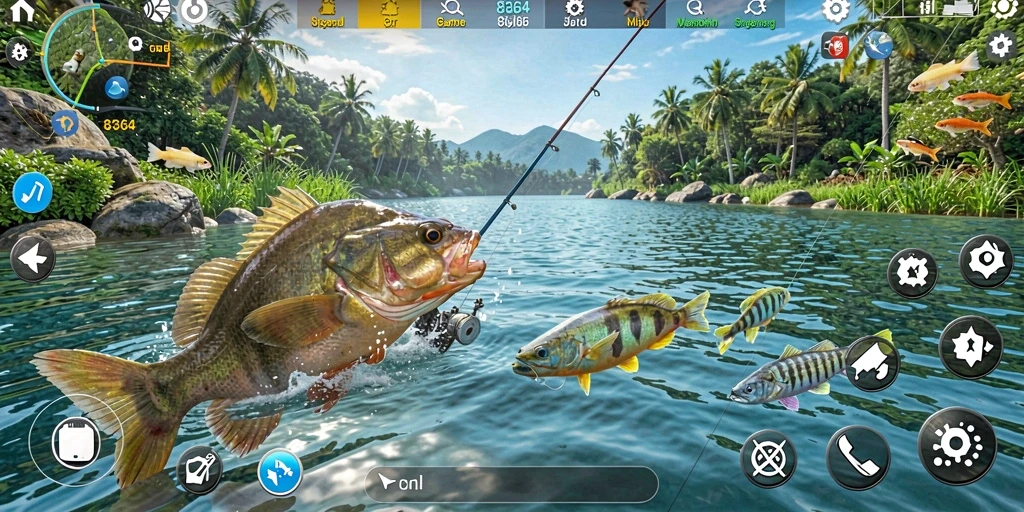 Tampilan gameplay 8364 yang menarik dalam pengalaman memancing.