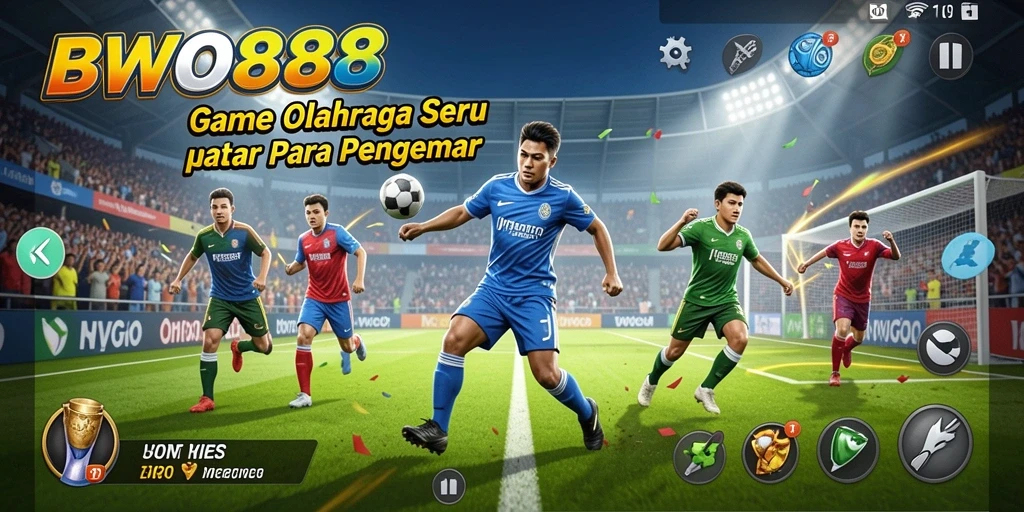 Tampilan utama BWO888 menampilkan aksi olahraga yang mendebarkan.
