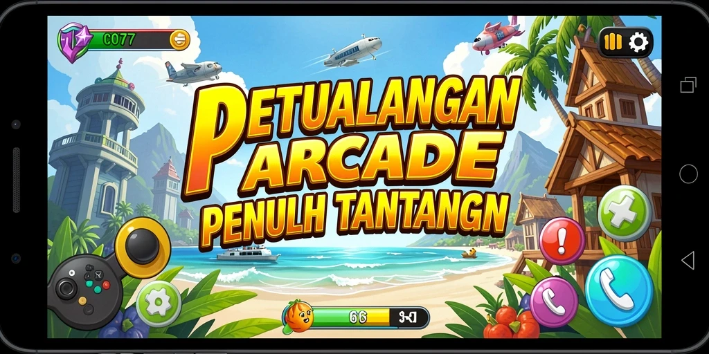 Tangkapan layar C0077 menampilkan aksi gameplay Arcade yang dinamis dan seru.