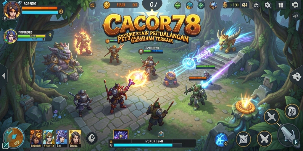 Tangkapan layar utama menampilkan aksi pertempuran dalam game SLG.