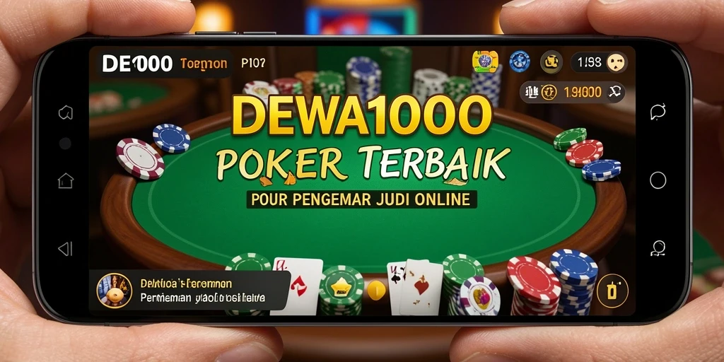 Screenshot utama DEWA1000 menampilkan gameplay poker yang seru dan mendebarkan.