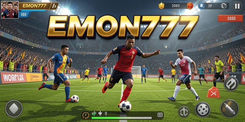 Screenshot gameplay EMON777 yang menampilkan ketegangan dalam pertandingan olahraga.