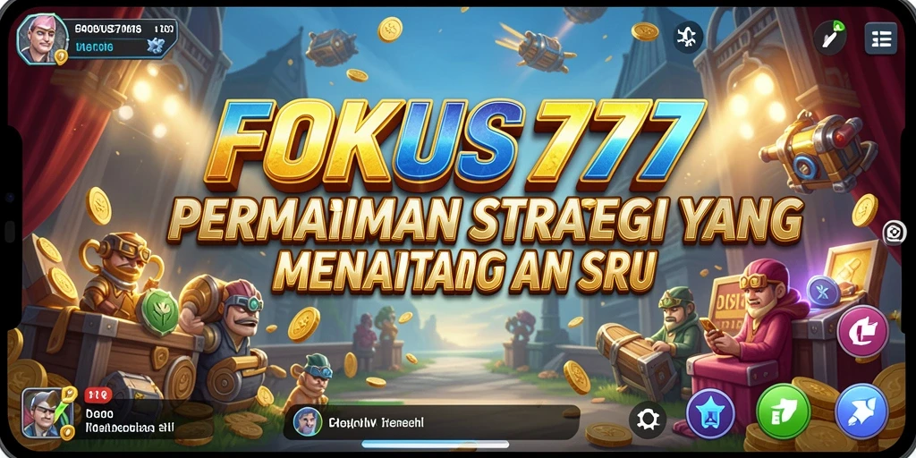 Screenshot gameplay menunjukkan pertempuran taktis yang intens di FOKUS777.