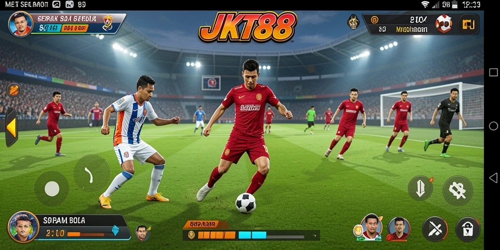 Gameplay menarik dari JKT88 saat pertandingan sepak bola.