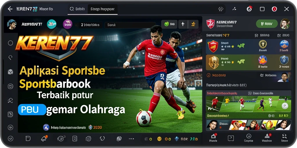 Tampilan utama <strong>KEREN77</strong> dengan fitur taruhan olahraga yang menarik.