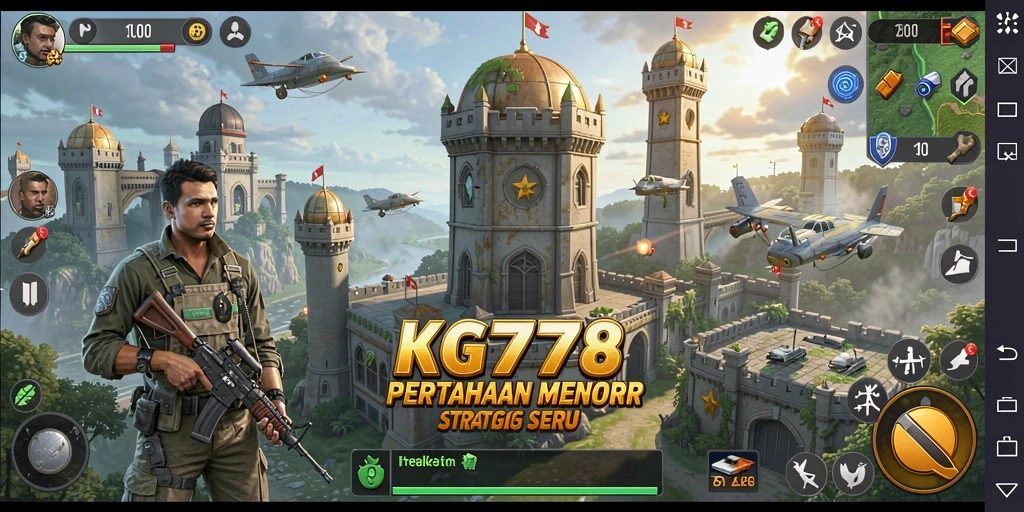 Tampilan menarik dari gameplay Tower Defense di KG778.