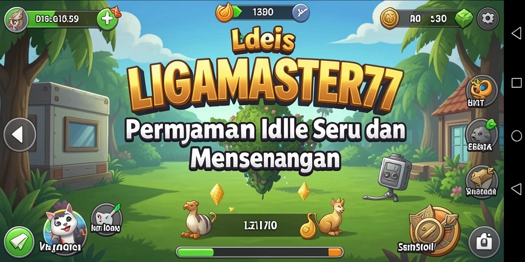 Tampilan screenshot utama LIGAMASTER77 menampilkan gameplay Idle yang menarik dan interaktif.