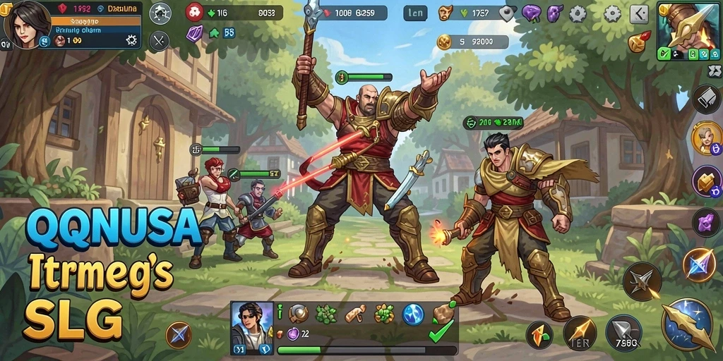 Tampilan menarik dari gameplay strategi SLG di QQNUSA.