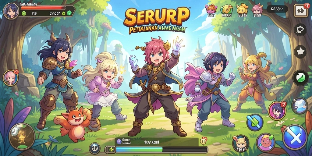 Tampilan gameplay SERURP yang menakjubkan dalam dunia Anime.