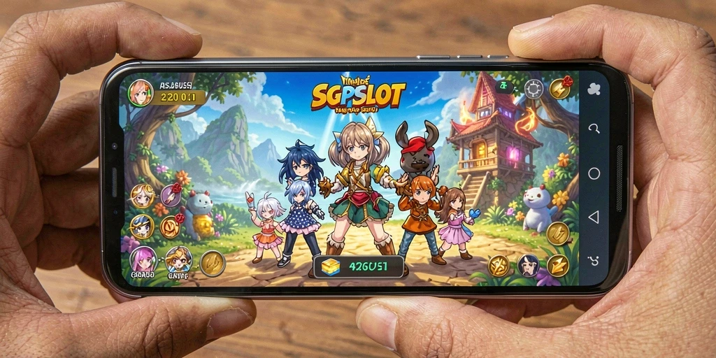 Tampilan gameplay seru dan karakter Anime menarik.