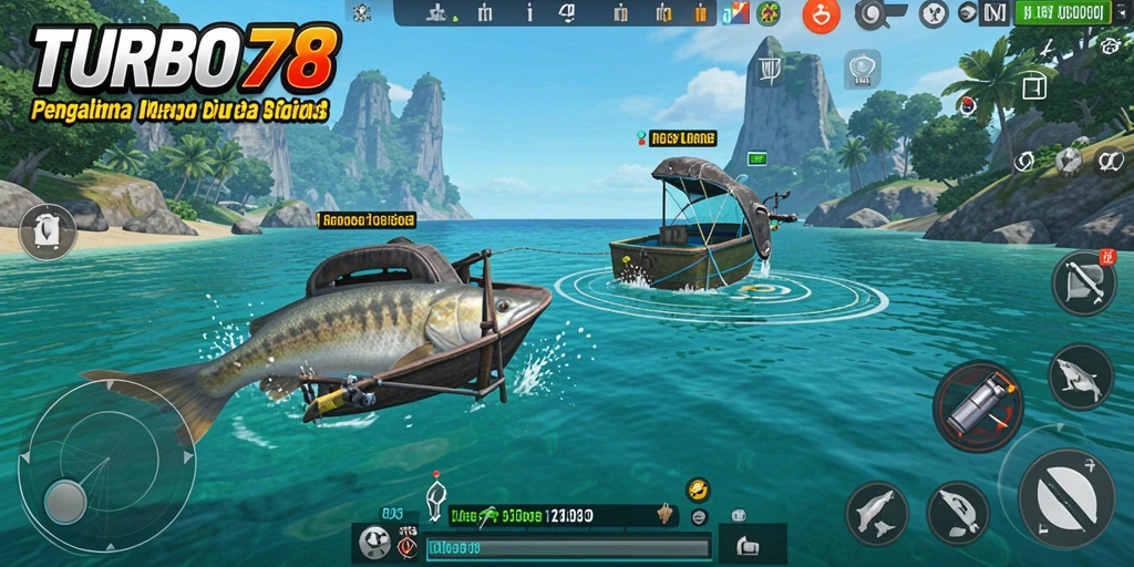 Tampilan gameplay TURBO78 yang menarik saat memancing.