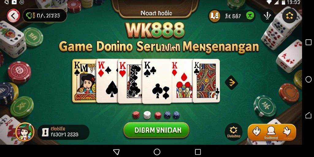 Tangkapan layar dari gameplay seru game Domino WK888.